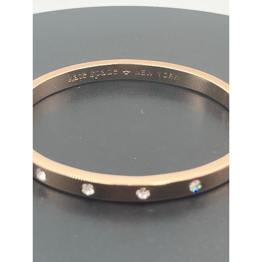Kate Spade‎ NY Set in Stone Metal  Crystal Hinged Bangle Bracelet - Picture 4 of 14